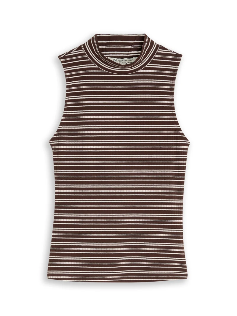 Slim Fit Top mit Stehkragen