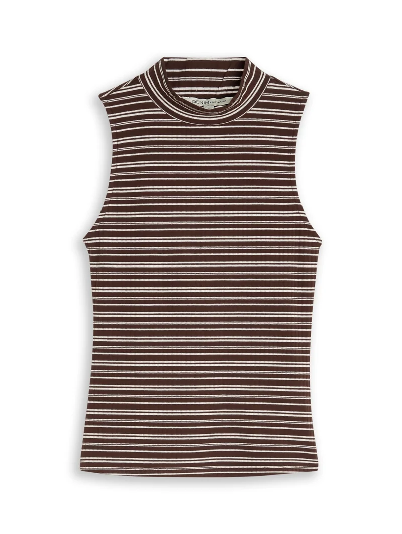Slim Fit Top mit Stehkragen