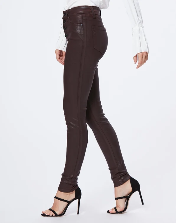 Hoxton Skinny Coated Jean - Chicory Coffee