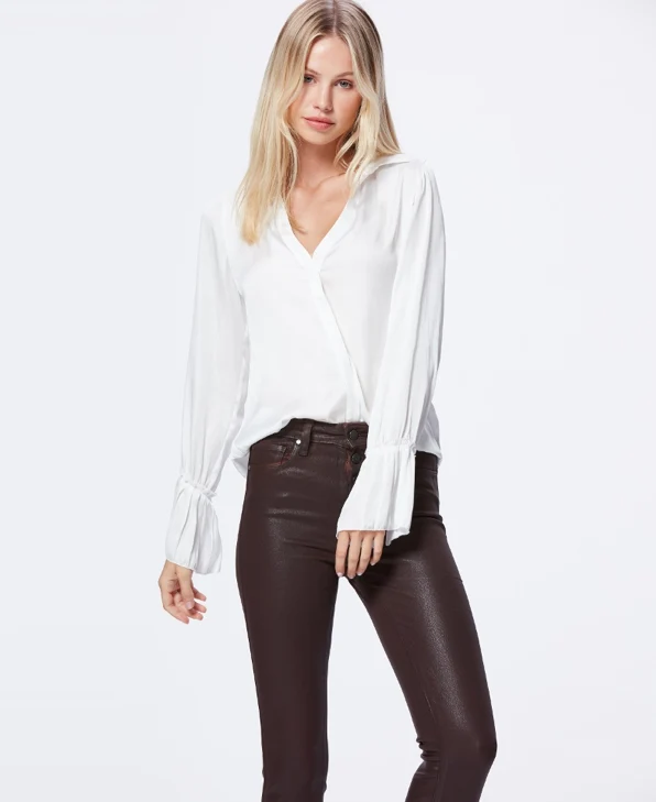 Hoxton Skinny Coated Jean - Chicory Coffee