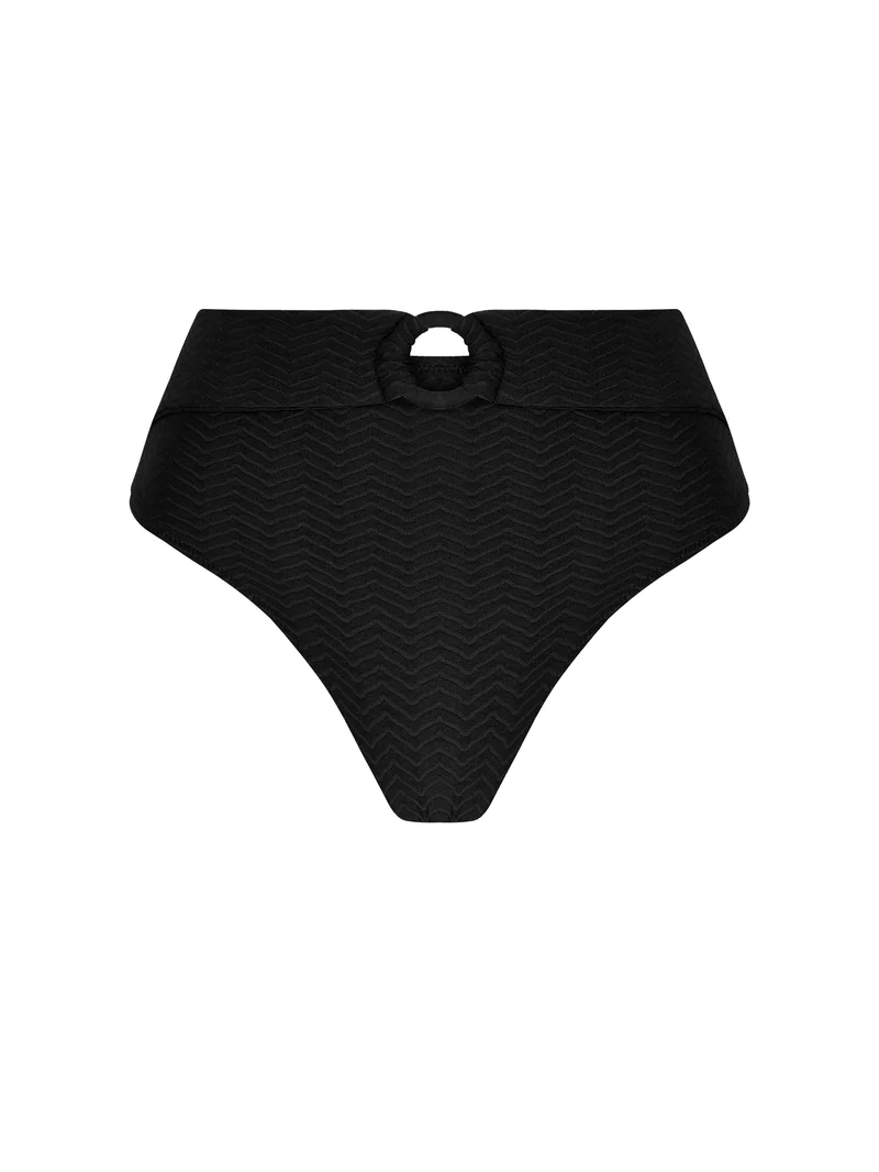 Antigel Swimwear von Lise Charmel - La Zigzag High Cut Bikini Bottom Noir