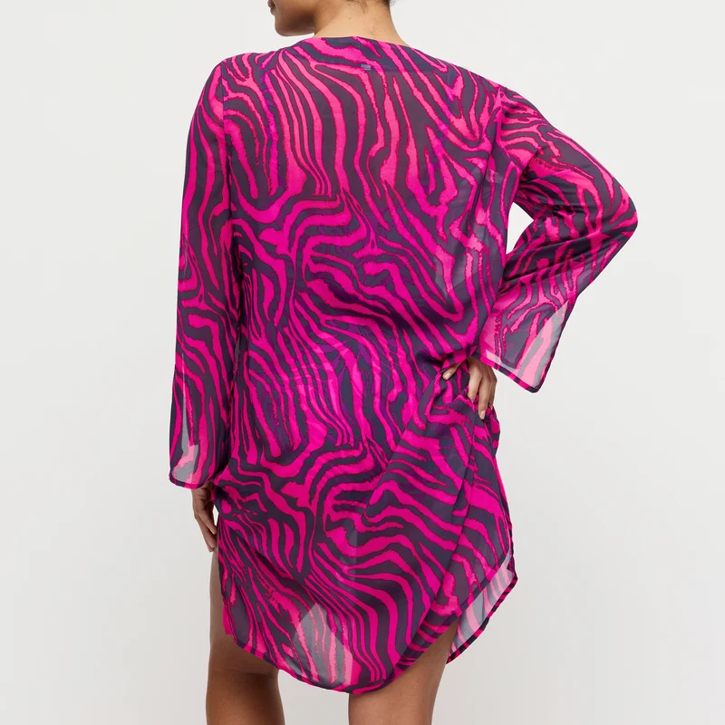 MALABO hot pink zebra Bademode Kaftan