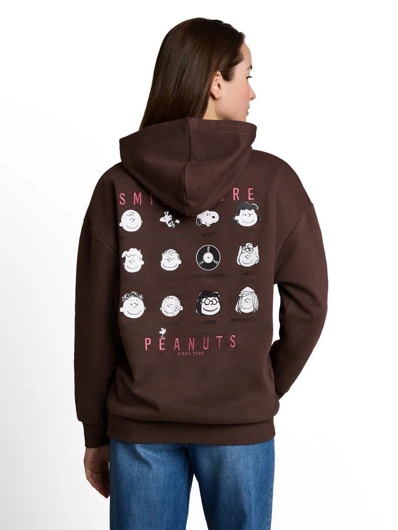 Hoodie Sweatshirt mit Snoopy-Rückenprint