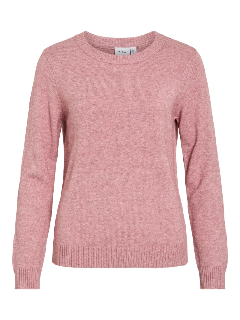 VIRIL O-NECK L/S KNIT TOP - NOOS