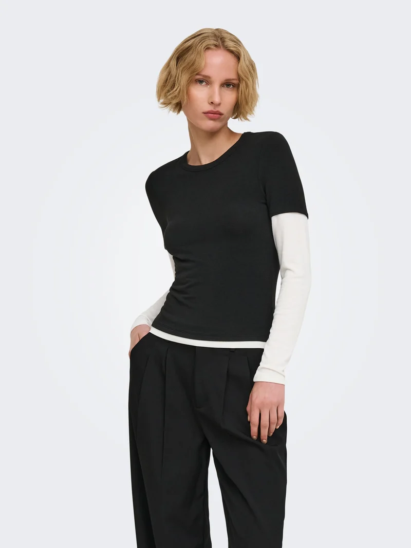 ONLDUBLA L/S DOUBLE TOP JRS