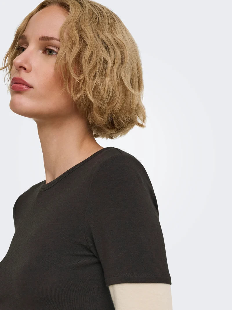 ONLDUBLA L/S DOUBLE TOP JRS