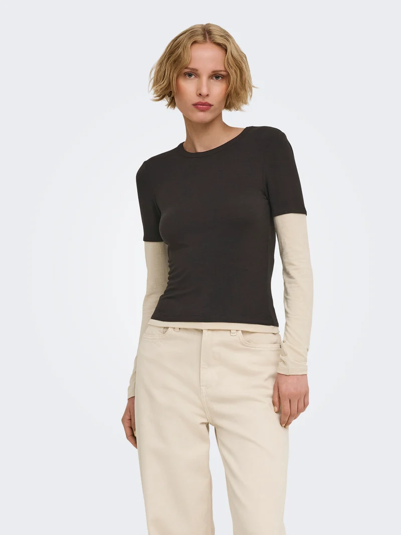 ONLDUBLA L/S DOUBLE TOP JRS