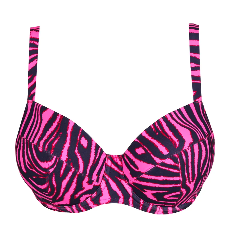 MALABO hot pink zebra Unterlegter Bikini Balconette