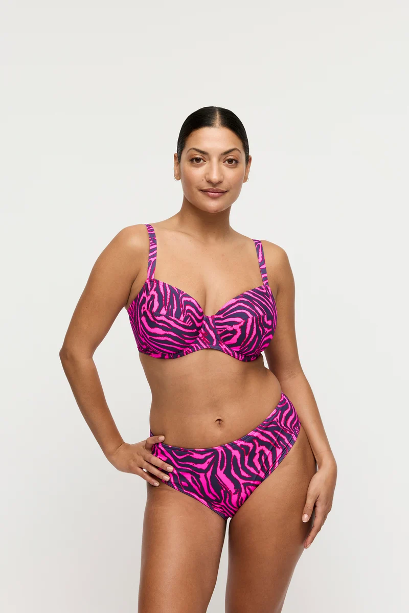 MALABO hot pink zebra Vollschalen Bikini-Top