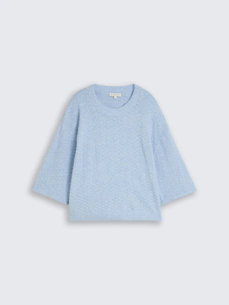 Loose Fit Kurzarm-Strickpullover
