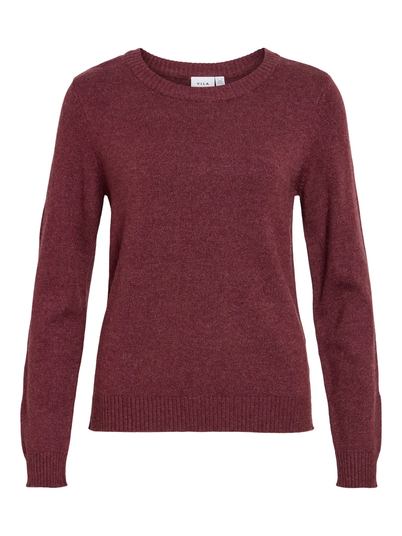 VIRIL O-NECK L/S KNIT TOP - NOOS
