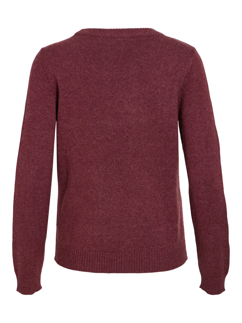 VIRIL O-NECK L/S KNIT TOP - NOOS
