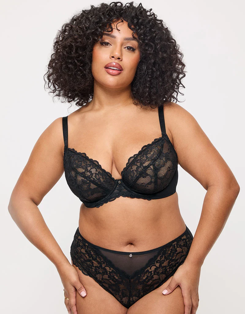 Ann Summers Sexy Lace Plunge Bra Black