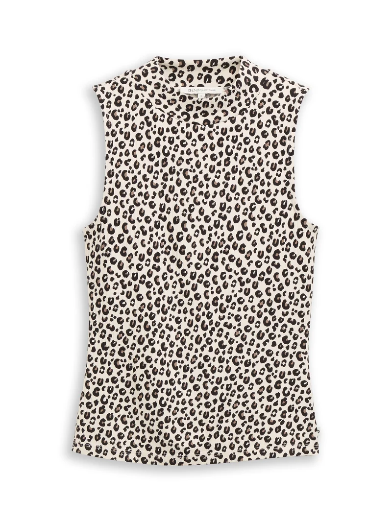 Slim Fit Top mit Stehkragen