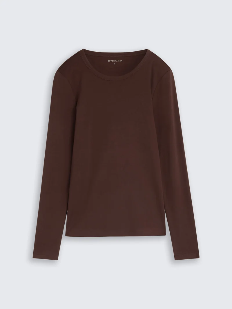 Basic Langarmshirt aus Baumwolle