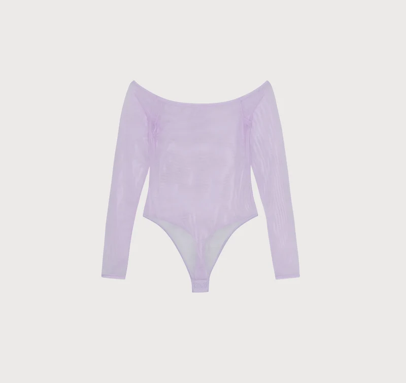 Mesh Off-Shoulder Bodysuit