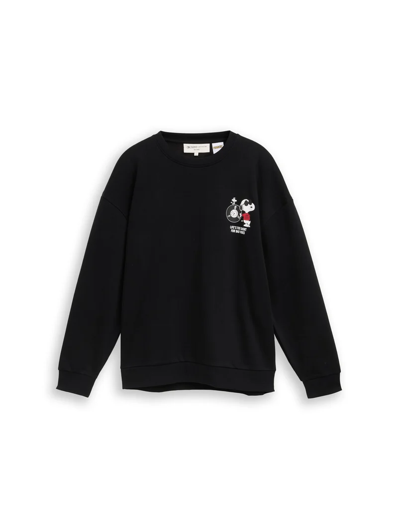 Relaxed Fit Sweatshirt mit Snoopy-Rückenprint