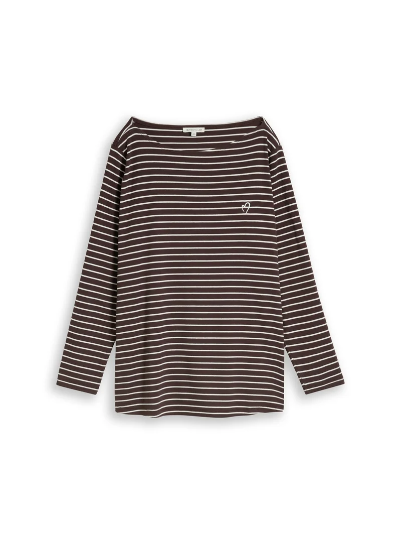 Plus Size - Langarmshirt mit Streifenmuster