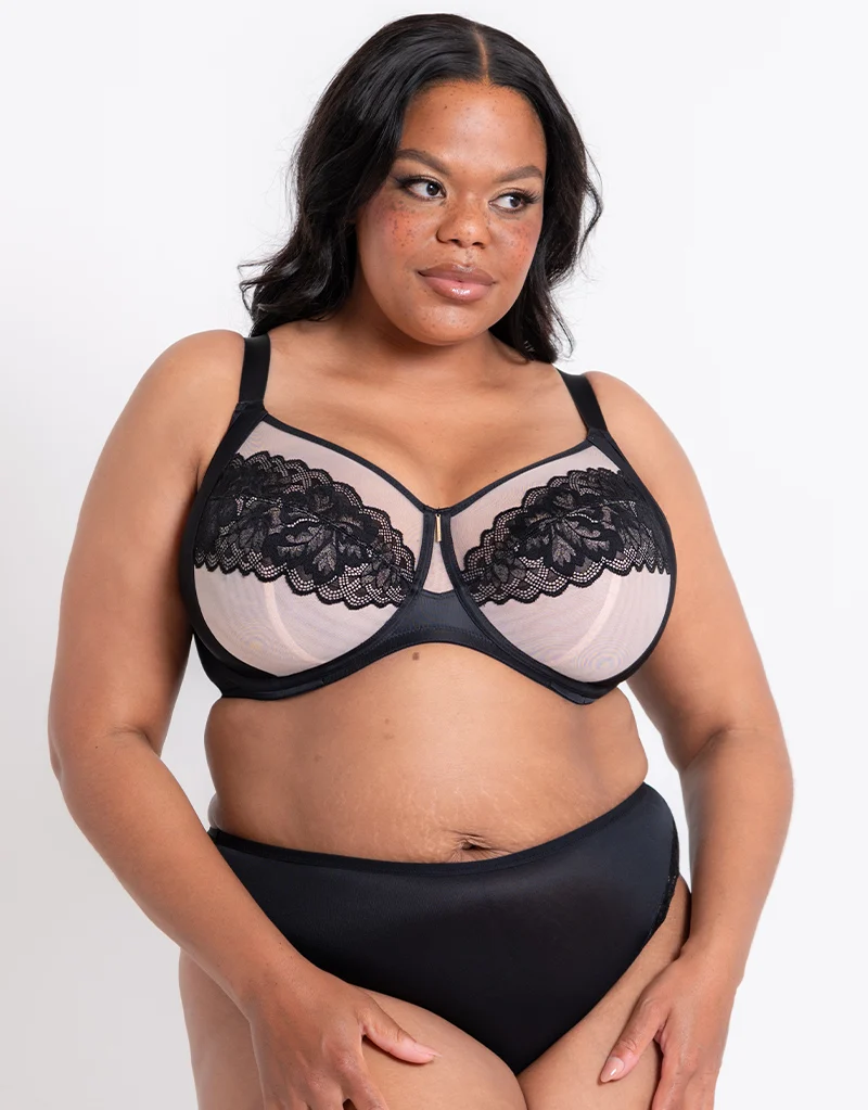 Adella Athena Amore High Leg Brief Blush/Black