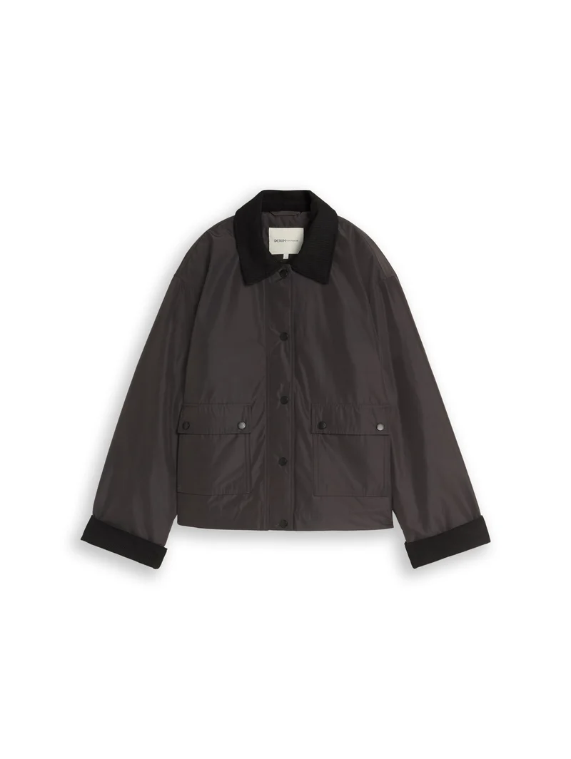 Übergangjacke mit Cord-Kragen