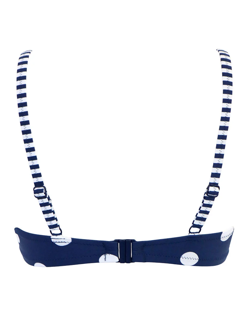 Pour Moi Beach House Bikini Top Navy/Green