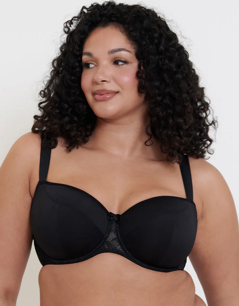 Flirtelle Emma Padded Balcony Bra Black