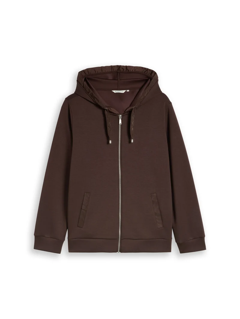 Plus Size - Hoodie Sweatjacke aus Scuba
