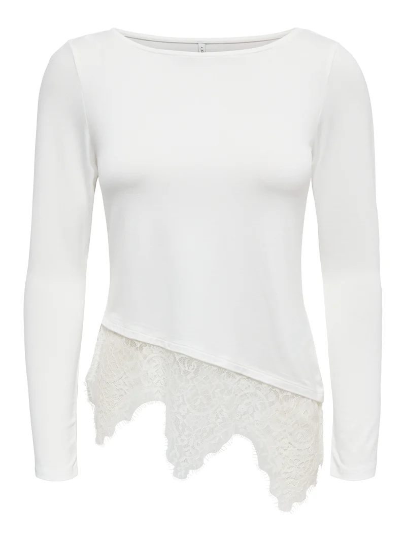 ONLLAILA L/S LACE MIX TOP JRS NOOS