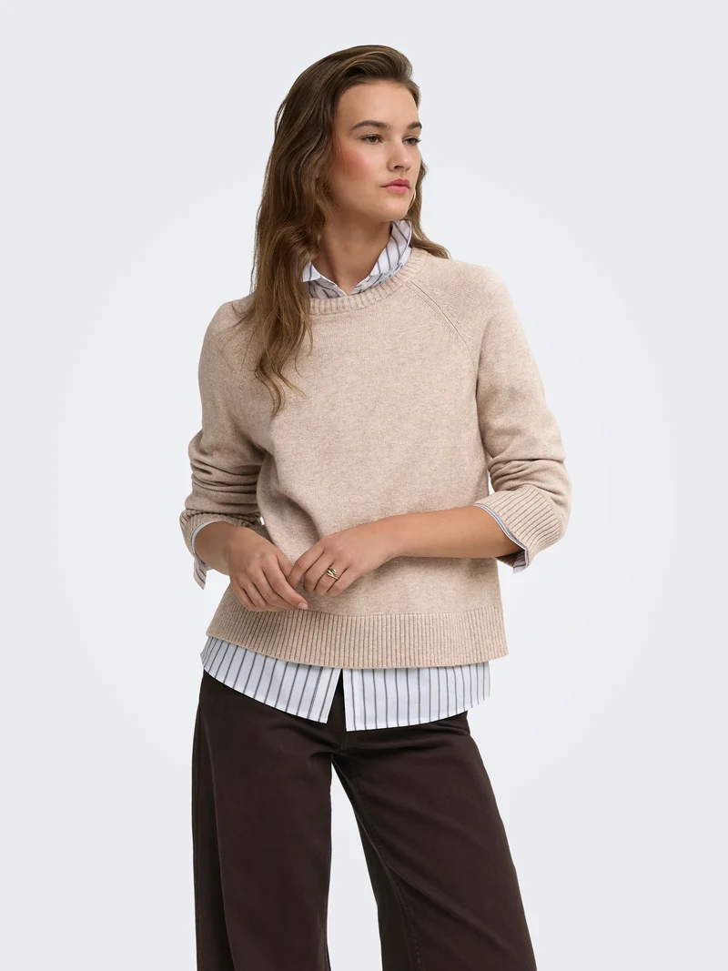 ONLPRINCESS LS O-NECK RAGLAN KNT NOOS