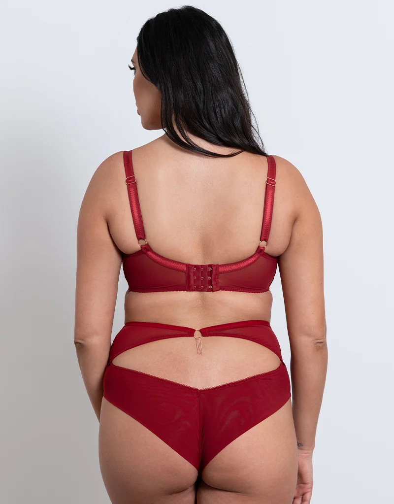 Scantilly Unchained Plunge Bra Deep Red