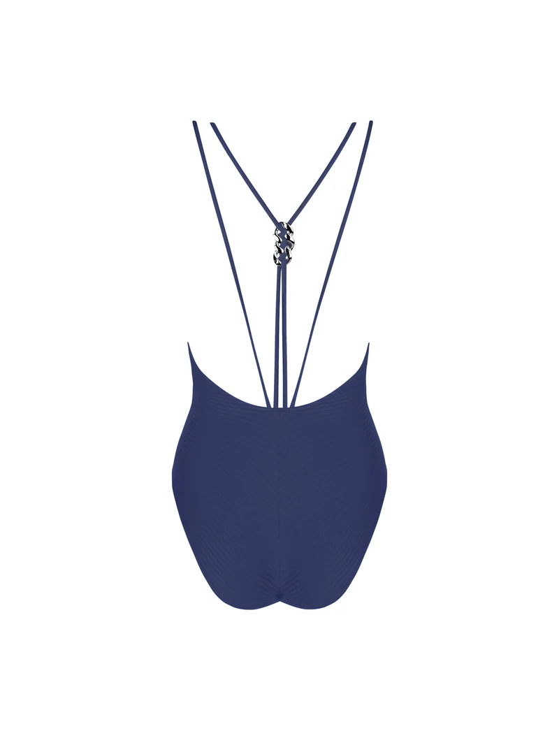 Antigel Swimwear von Lise Charmel – La Stricto Chic Verführerischer kabelloser Badeanzug Stricto Marine