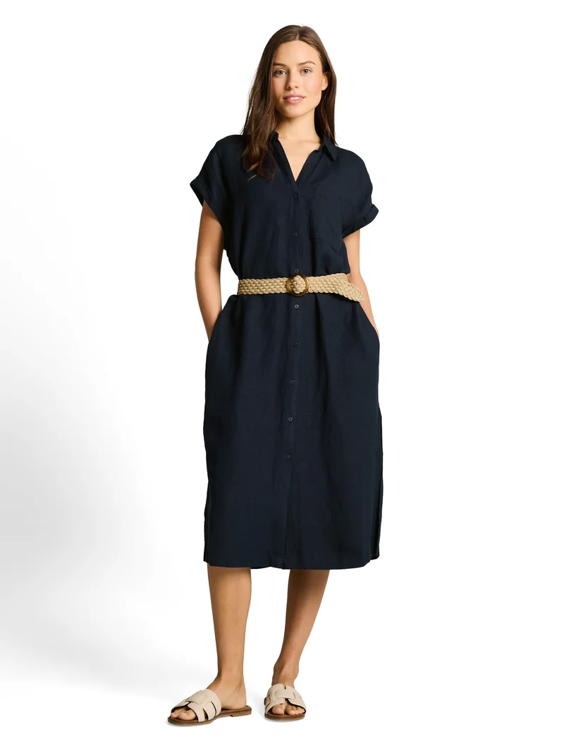 Loose Fit Midi-Kleid mit Gürtel