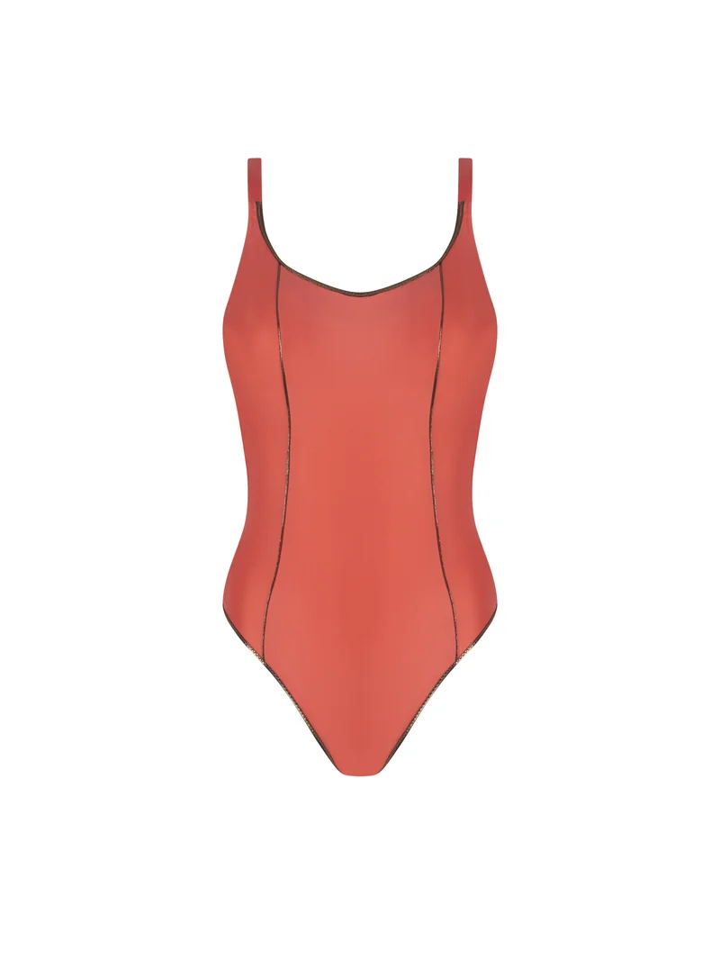 Antigel Swimwear von Lise Charmel – La Smartissime Vollschalen-Badeanzug mit Bügeln, Koralle Bronze