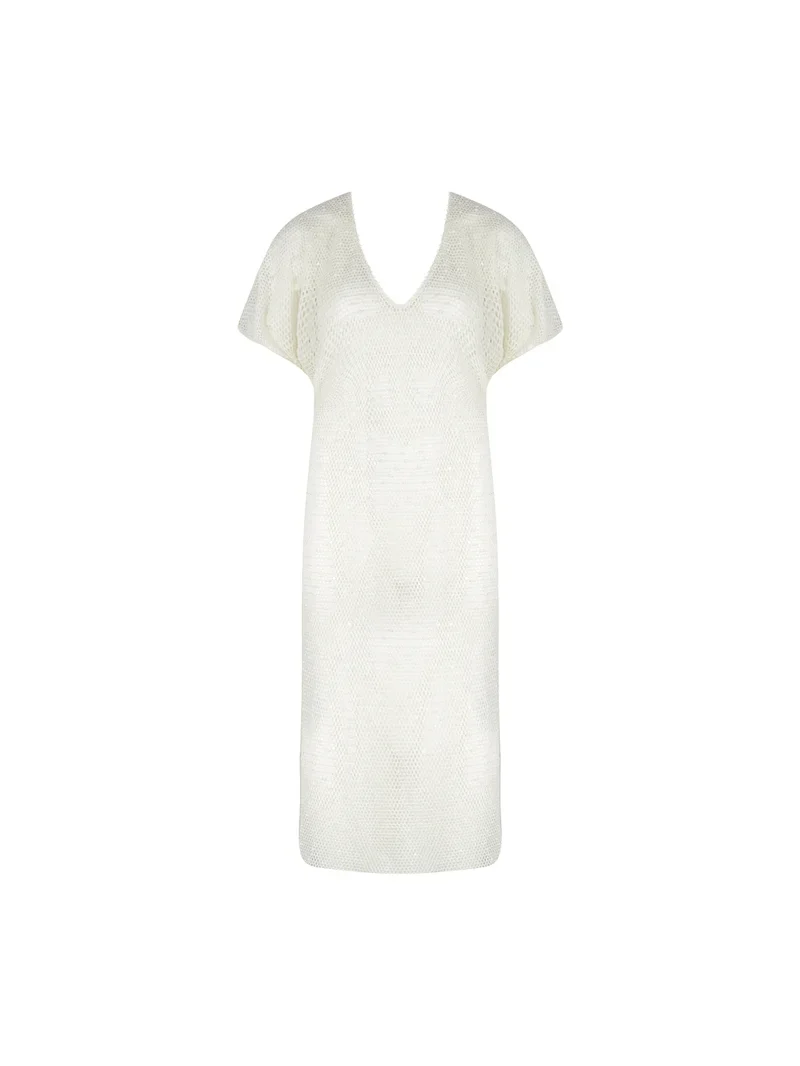 Antigel Swimwear von Lise Charmel - La Sexy Resille Long Caftan Nacre Resille
