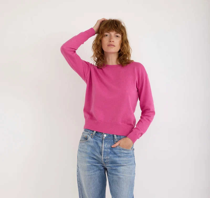 Soft Knit Boxy Crewneck Sweater
