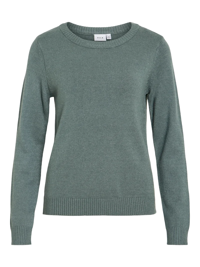 VIRIL O-NECK L/S KNIT TOP - NOOS