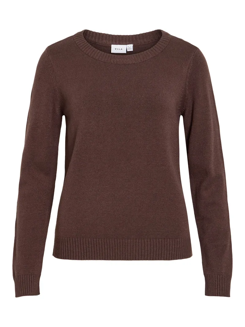 VIRIL O-NECK L/S KNIT TOP - NOOS