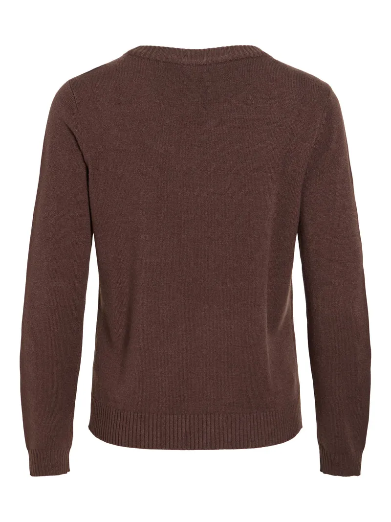 VIRIL O-NECK L/S KNIT TOP - NOOS