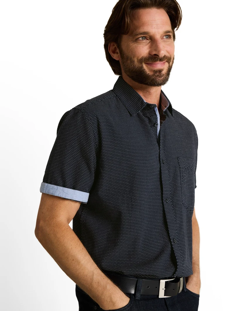 Regular Fit Kurzarmhemd aus Baumwolle
