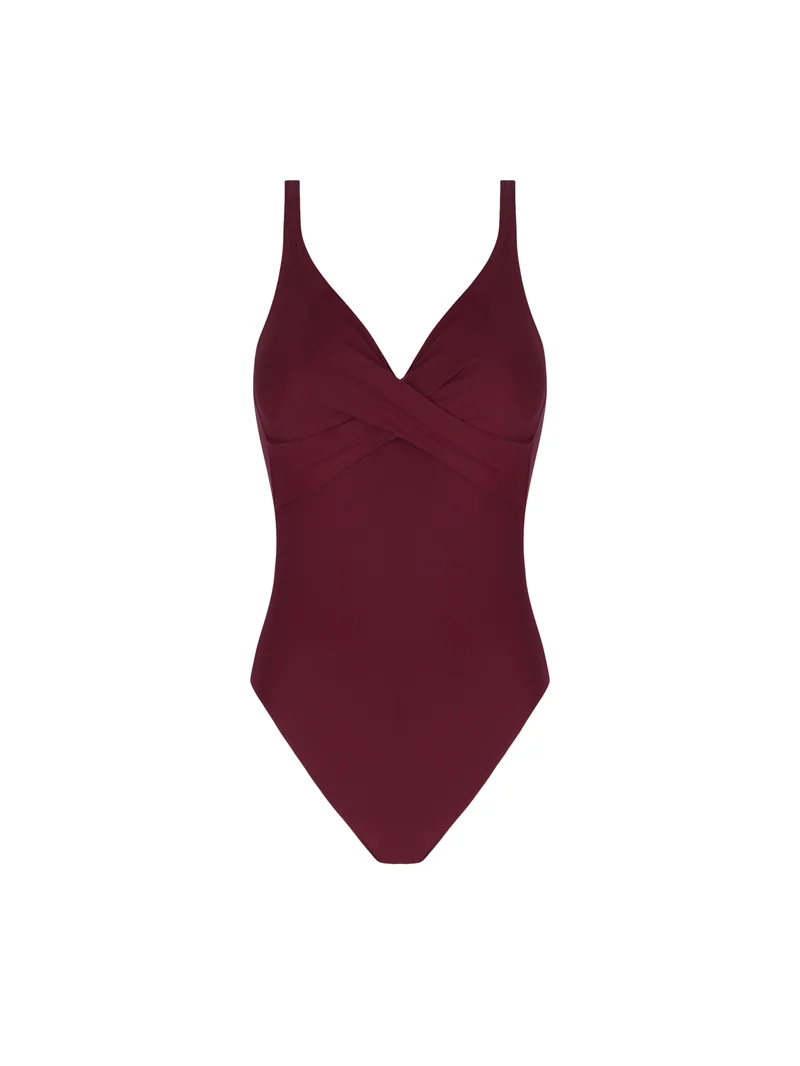 Antigel Bademode von Lise Charmel - La Chiquissima Multi-Position Wireless Open Back Badeanzug Prune