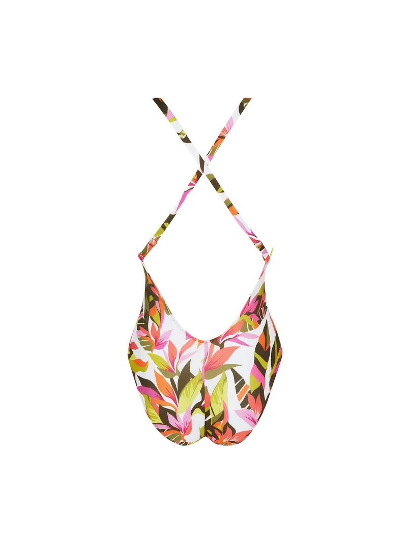 Antigel Swimwear von Lise Charmel - La Radieuse Verführerischer kabelloser Badeanzug Blanc Canopee