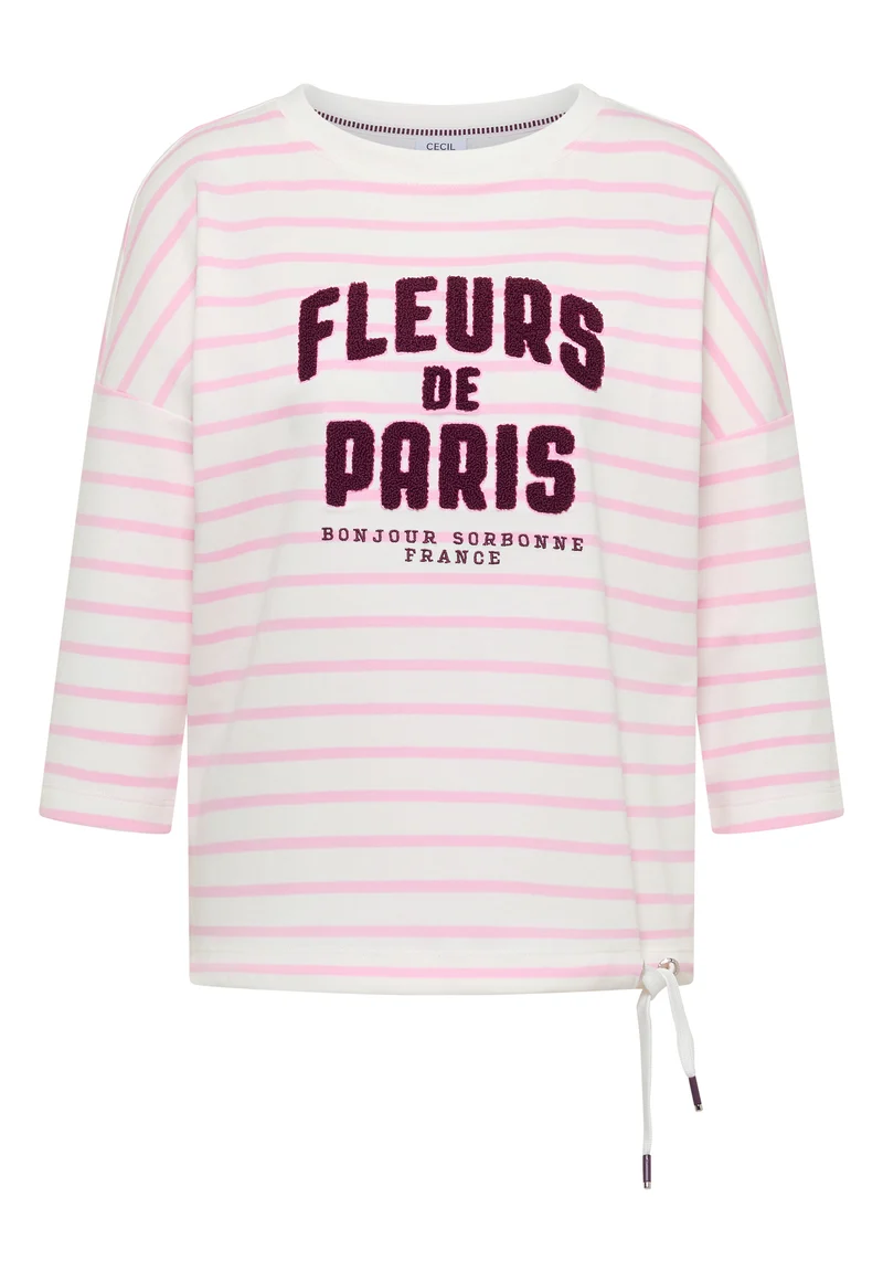 3/4-Arm Shirt mit Wording Artwork