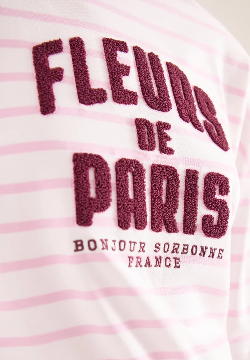 3/4-Arm Shirt mit Wording Artwork