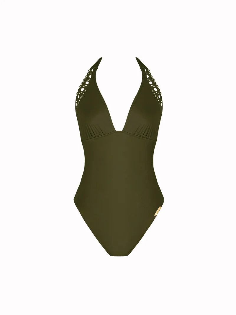 Lise Charmel Bademode - Ajourage Couture Neckholder-Badeanzug mit tiefem Rückenausschnitt Ajourage Avocat