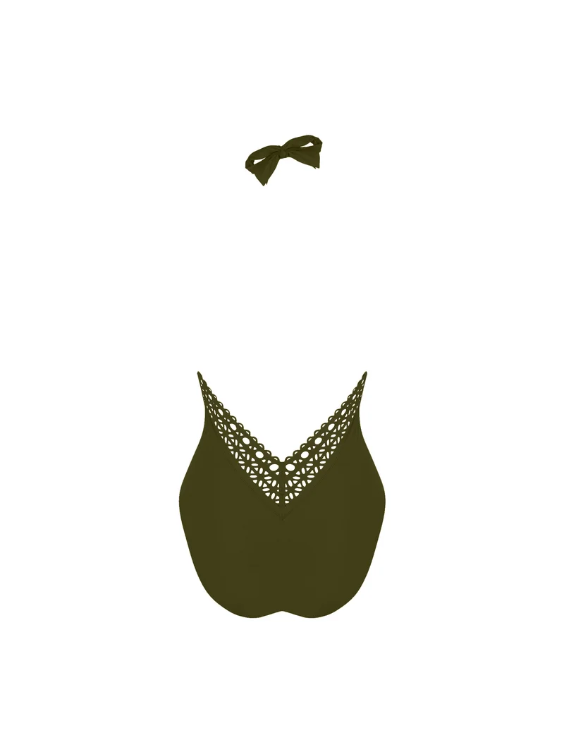 Lise Charmel Bademode - Ajourage Couture Neckholder-Badeanzug mit tiefem Rückenausschnitt Ajourage Avocat