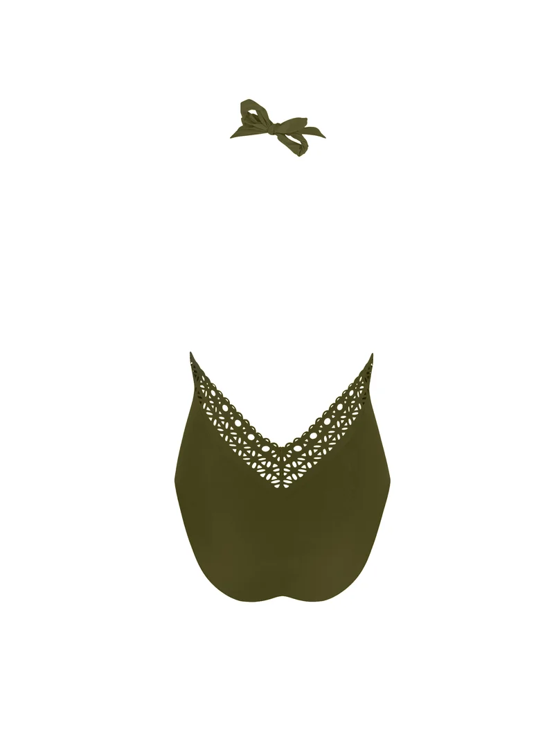 Lise Charmel Bademode - Ajourage Couture Neckholder-Badeanzug mit tiefem Rücken- und Vorderausschnitt Ajourage Avocat