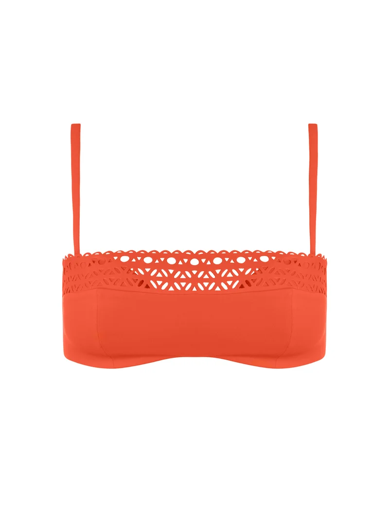 Lise Charmel Bademode - Ajourage Couture Gepolsterter trägerloser Bikini Ajourage Papaye