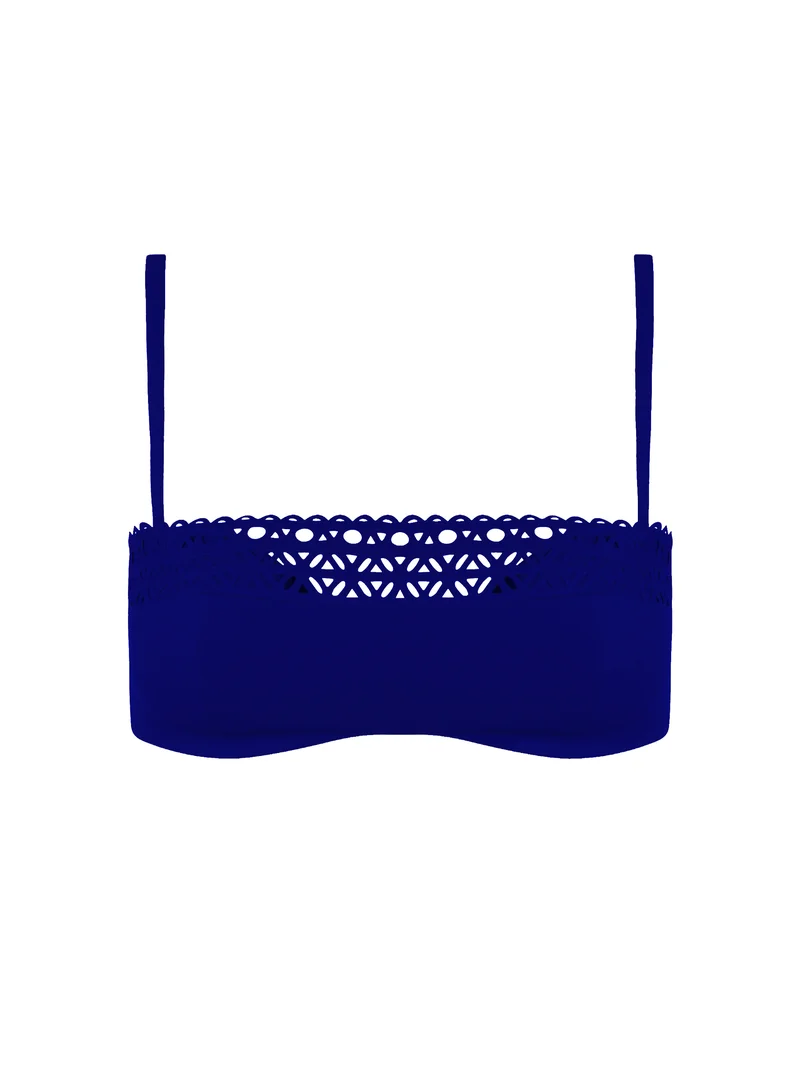 Lise Charmel Bademode - Ajourage Couture Gepolsterter trägerloser Bikini Ajourage Outremer