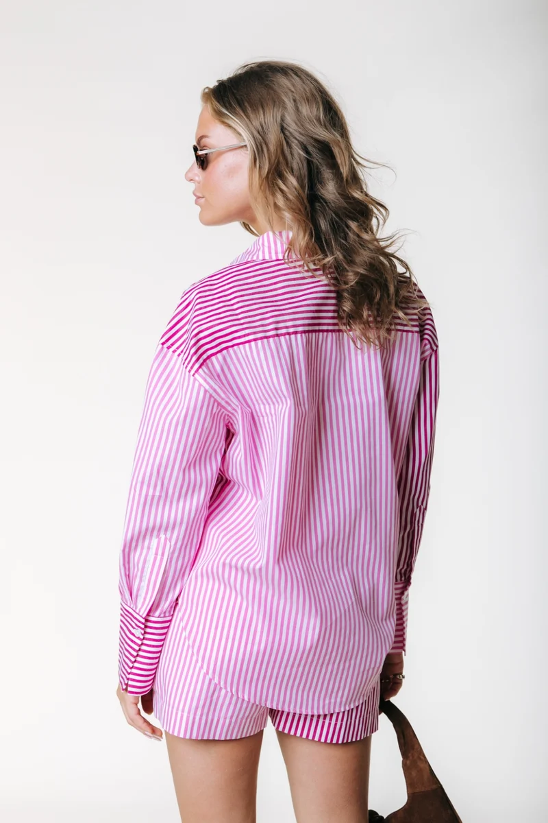 Talia Contrast Stripe Blouse