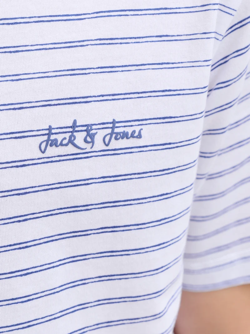 JJDEVIN DAYTONA STRIPED TEE SS CN JNR